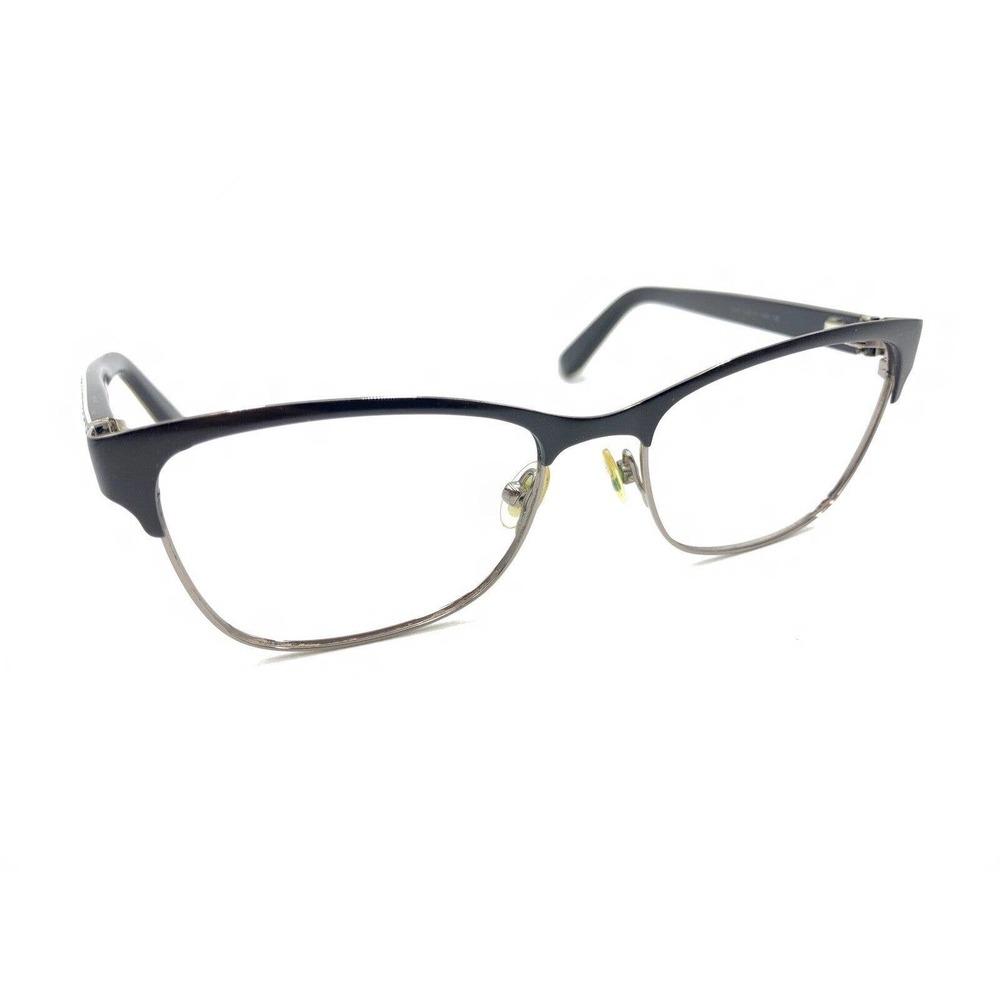Jimmy Choo 99 6UO Black Silver Snake Skin Eyeglasses Frames 53-17 135 Italy